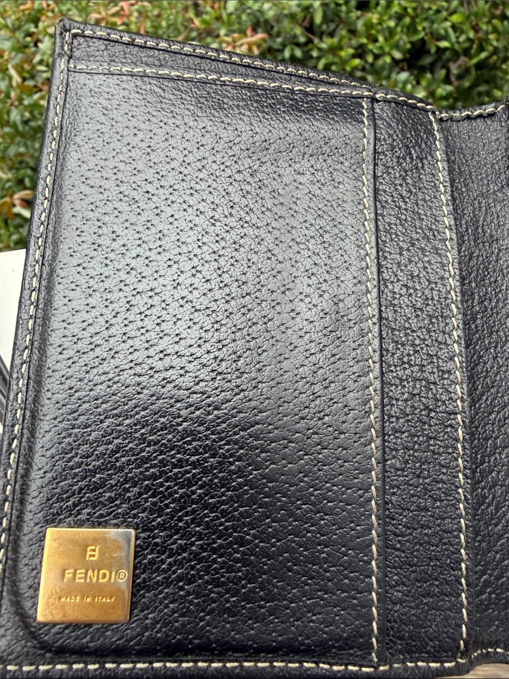 Fendi Black Leather Wallet with Silver Logo Plaque - Picture 11 of 16